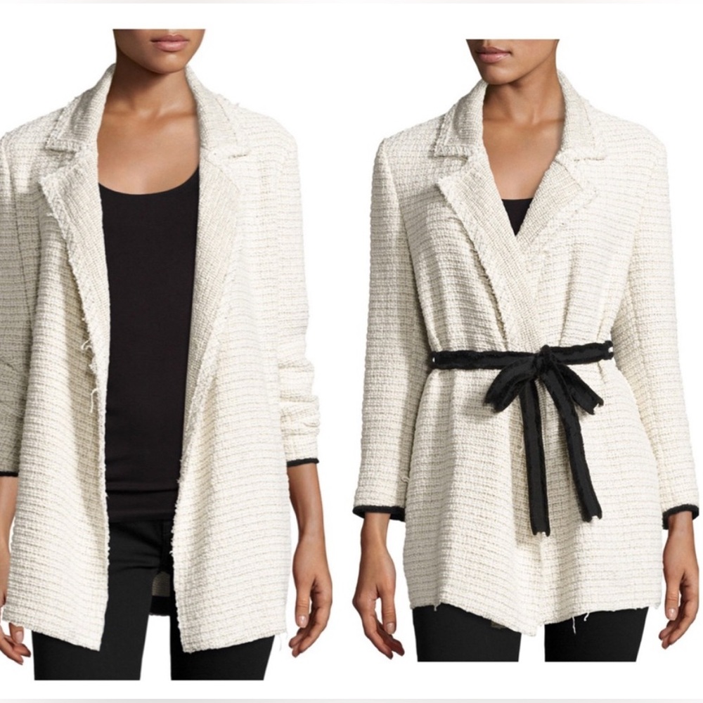 Theory Clairene Belted Bouclé-Tweed Relaxed Jacket